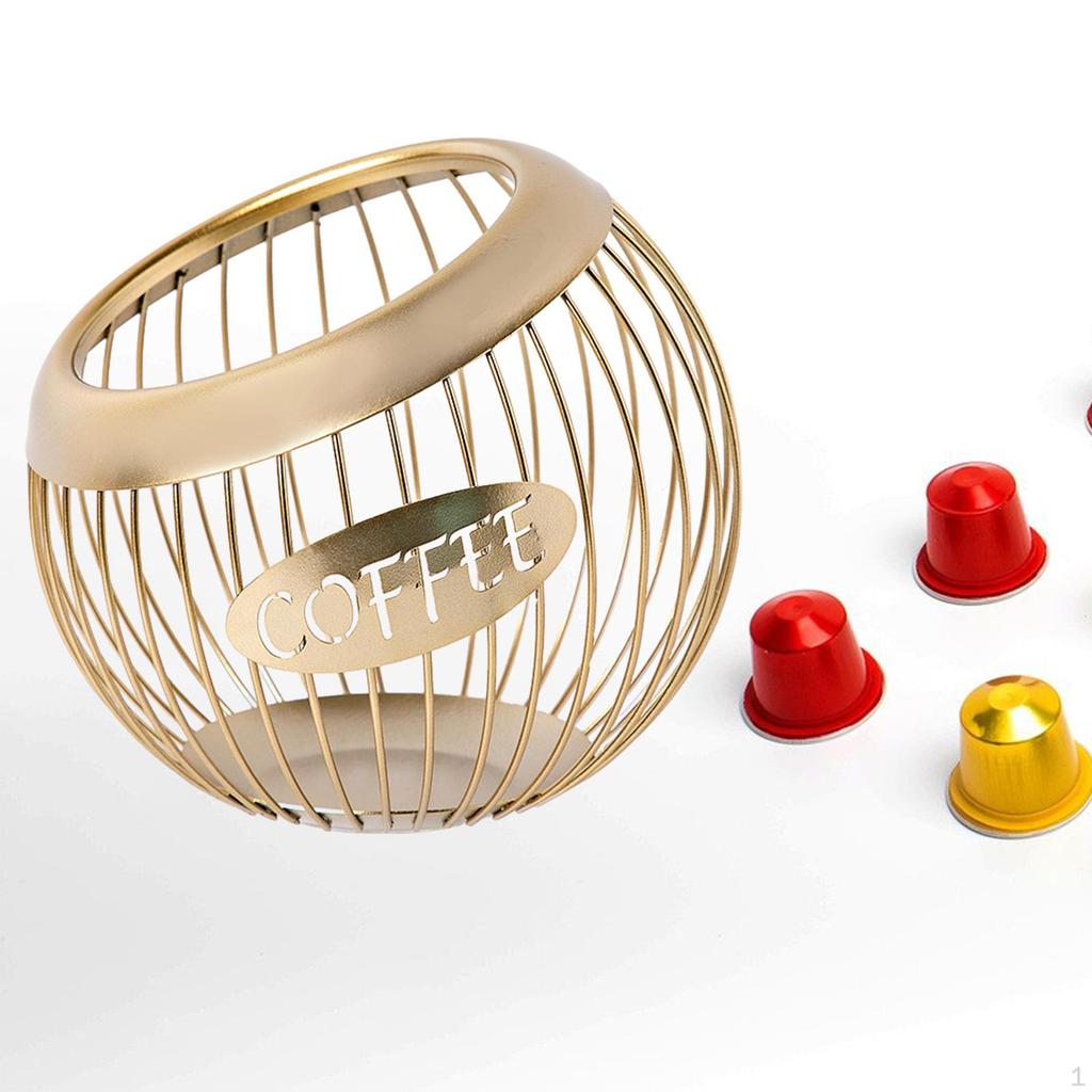 Porta Capsule Caffè In Ferro – Organizer Per Snack E Utensili, 20x15x14 Cm, Design Elegante E Ampia Capacità