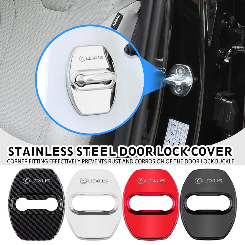 4Pcs Car Door Lock Buckle Zinc Alloy Protective Covers For Lexus CT ES GS NX IS250 RX350 IS200 LX570 UX250h CT200h