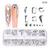 New 12 Grid Nail Drill Irregular Flat Bottomed Rhinestone AB Nail Accessory Nail Decoration
