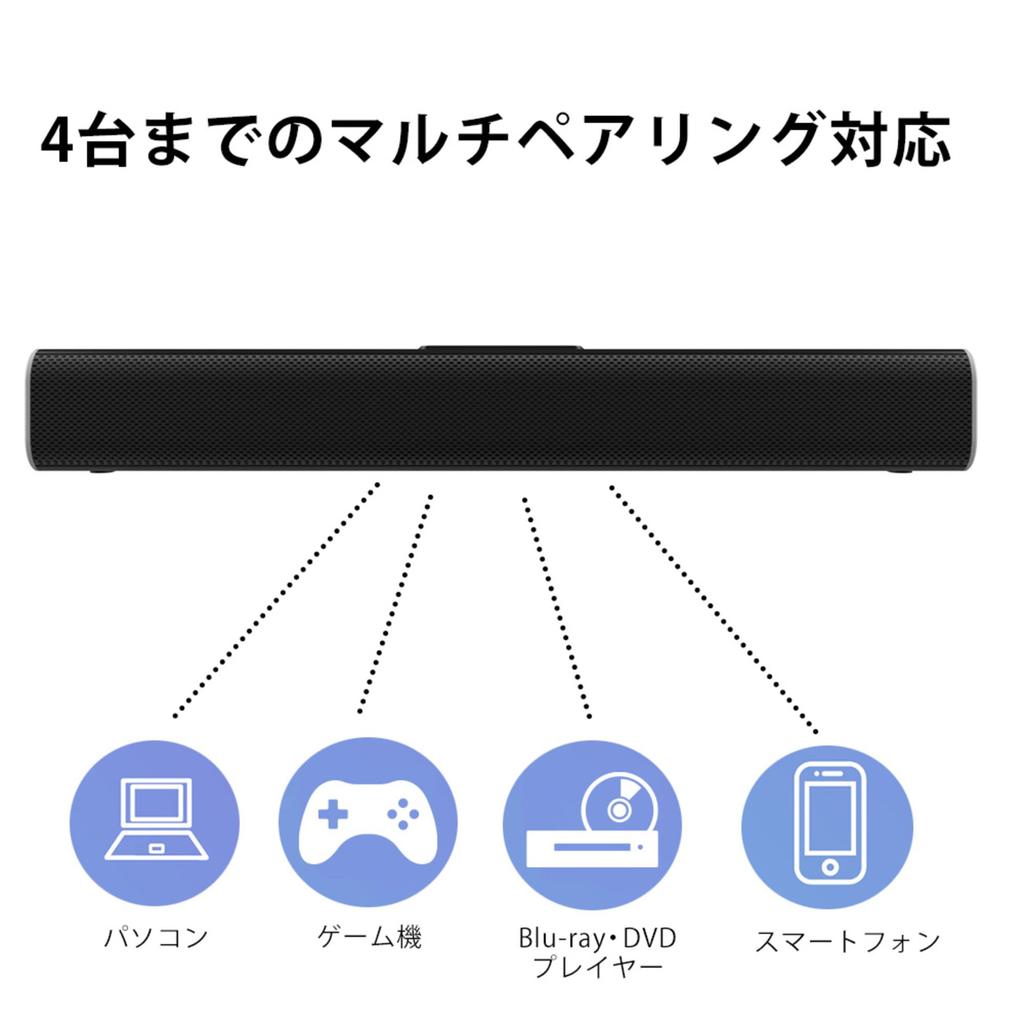 Green House Illumination Soundbar Speaker, Built-in Bluetooth, Microphone, Speaker, Gaming, GH-SPBH4100-BK