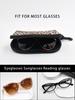 1 unidad Funda para Gafas con Cremallera y Estampado de Leopardo de Moda - Ligera, Impermeable de Caucho Cloropreno, Almacenamiento Multiusos