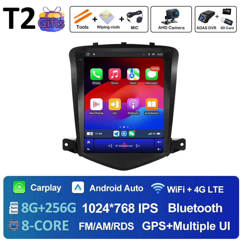 For Chevrolet Cruze 2008 2009 2010 2011 2012 2013 - 2019 Android 14 Wireless Carplay Navigation GPS Bluetooth WIFI Accessories