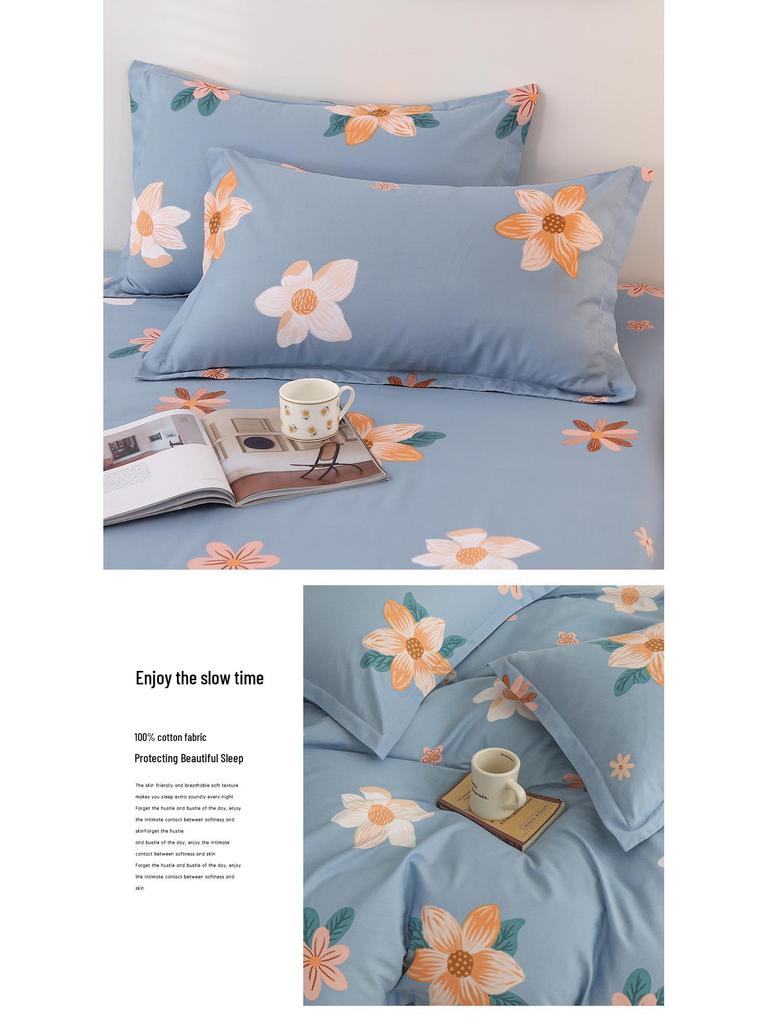 2025 New Style Pure Cotton Pillowcase Set: Simple Twill 48x74 Household Cover (Set of 2)