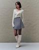 Versatile Slimming High-Waisted A-line Slit Skirt with Irregular Design