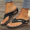 Women's Summer New Plus Size Women's Wedge Flip-Toe Sandals Casual Comfort Polyurethane Sole