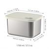 Large Capacity Food Storage Container 304 Stainless Steel Lunch Box Refrigerator Sealed Fruit Vegetable Fresh-keeping Box