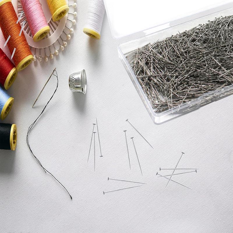 1Box 26Mm Stainless Steel Sewing Pins Dressmaker Straight Suture Pins Fine Satin Head Pins Jewelry Making Of Sewing Tools