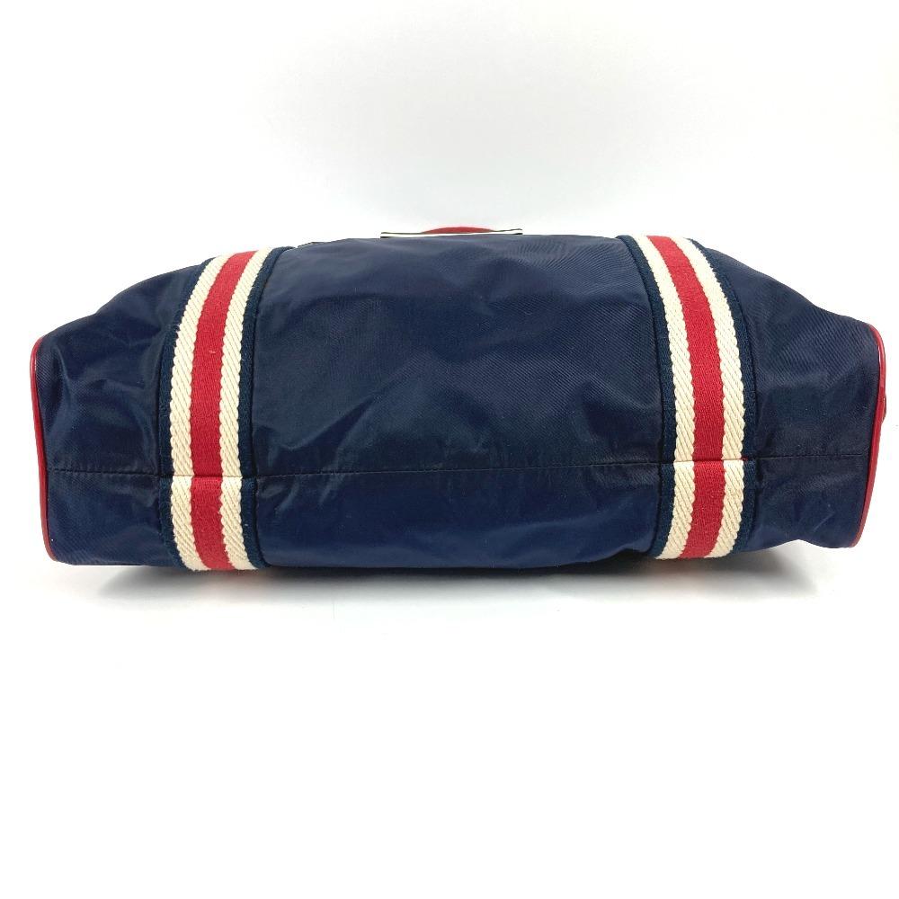GUCCI 189665 hysteria logo Vertical Tote Bag, Shoulder Bag Nylon Navy/Red