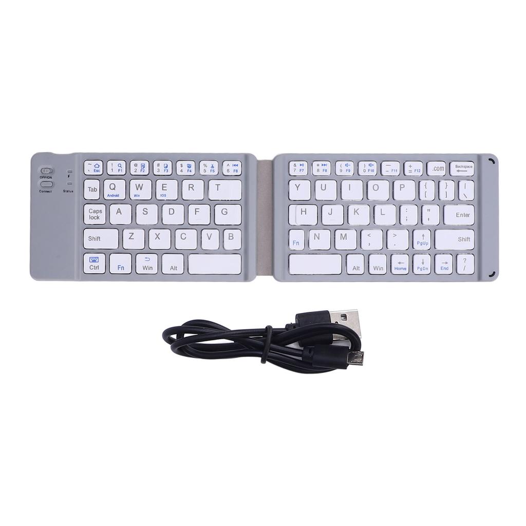 Foldable Bluetooth Keyboard Slim Quiet Rechargeable Portable Travel Wireless Folding Keyboard for