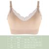 Reggiseno da allattamento wireless con apertura frontale, morbido pizzo, traspirante, senza cuciture, supporto materno per donne incinte