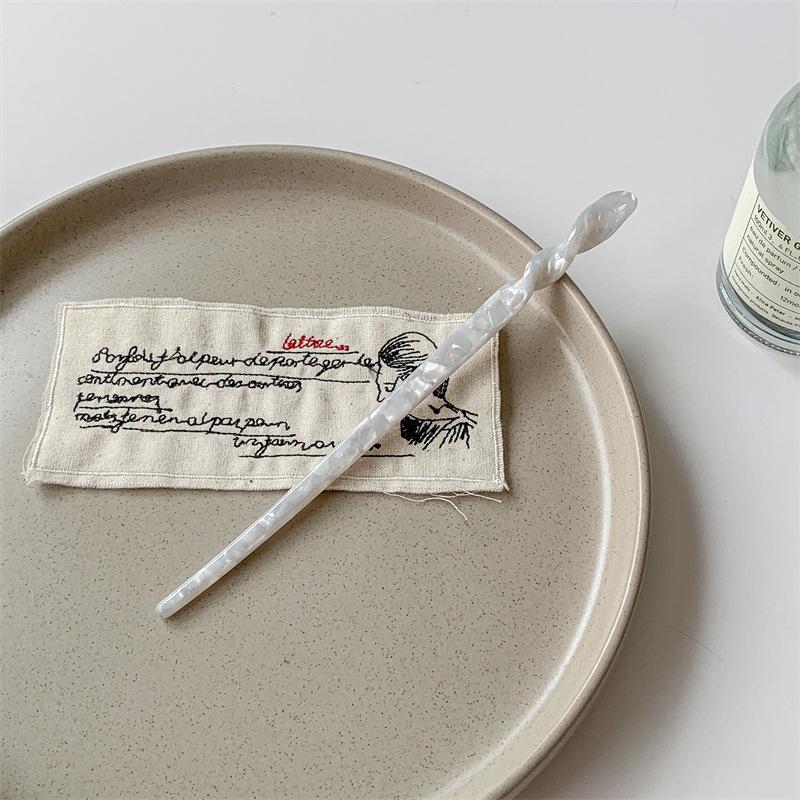 Grampo de Cabelo de Acetato da Pequena Sereia: Coque Moderno Qipao Feminino, Simples Estilo Antigo Adorno de Cabeça Diário 2022