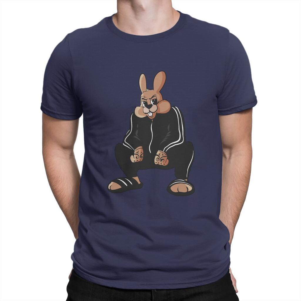 Rabbit Russian Cyka Blyat Mans TShirt Nu Pogodi Well Just You Wait Wolf Hare Cartoon Crewneck Tops Fabric T Shirt Humor