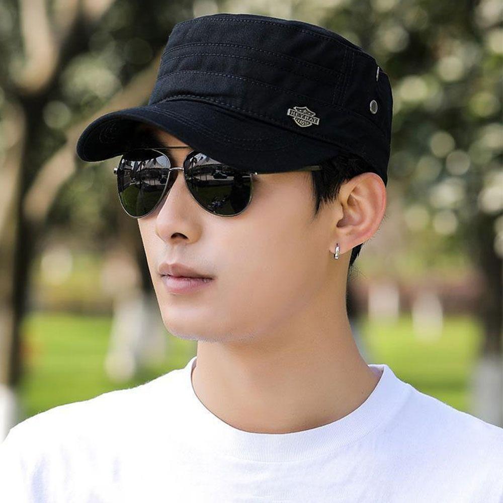 Fashion Cotton Flat Top Cap Adjustable Sunshade Baseball Cap Hip Hop Hat Four Seasons
