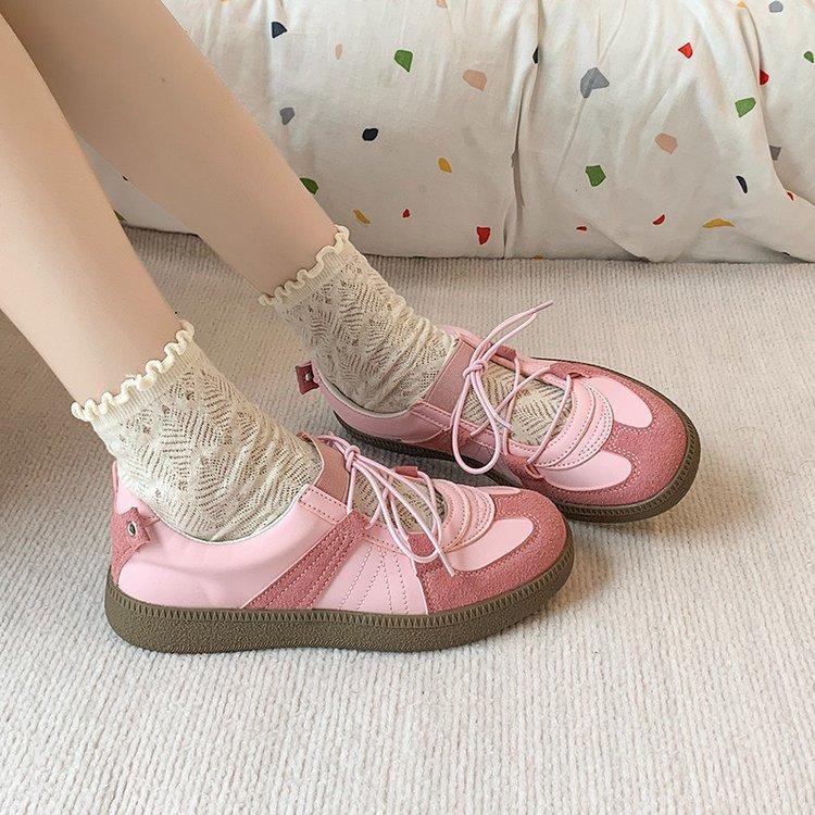 Plateausohlen-Forrest Gump pinke Ballett-Trainingsschuhe Damen Sommer 2025 neue Sport-Mary Jane-Schuhe Damen Casual Einzelne Schuhe