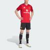 adidas Manchester United 25/26 Home Logo Three Stripes Moisture-Wicking Football Shorts Men Shorts JI7431