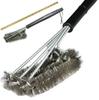 Grill Cleaning Brush BBQ Tool Brush 3 Stainless Steel Brushes in 1 Cleanin Bbq Accessories Best Cleaner Barbecue