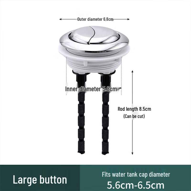 Bo Yi Duo Large Round ABS Toilet Flush Button