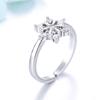 2026 Japanese and Korean Ins Fashion Snowflake Ring Women's Opening Adjustable High-end Zircon Ring Simple Trend Hand Jewelry