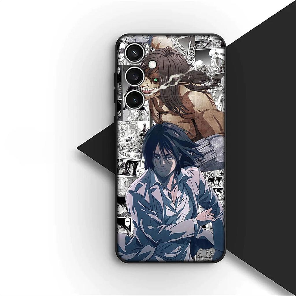 Casing for Samsung Galaxy S20 S22 S21 FE Ultra Plus A07 A17 A15 A16 A25 A57 A37 Phone Cover Soft Case Attack On Titan Anime Levi