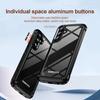 For Samsung Galaxy A15 4G/5G Phone Case Hybrid PC+TPU Back Cover with Alloy Lens Frame