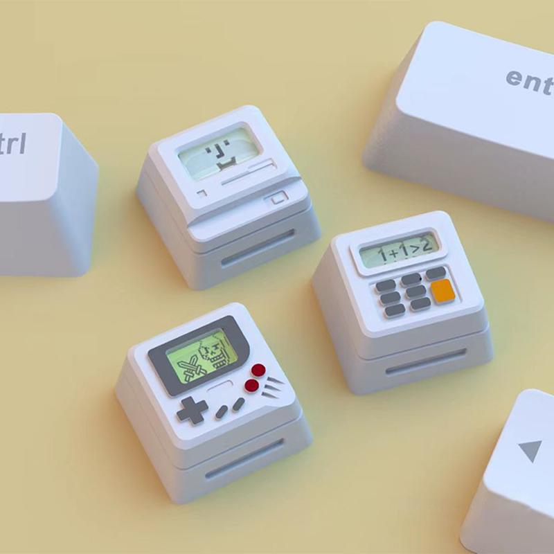 K-04 Keyboard Keycaps 3In1 For Mechanical Classic Retro Cute Transparent Key Cap Suit Cute Button Personalized Keycaps