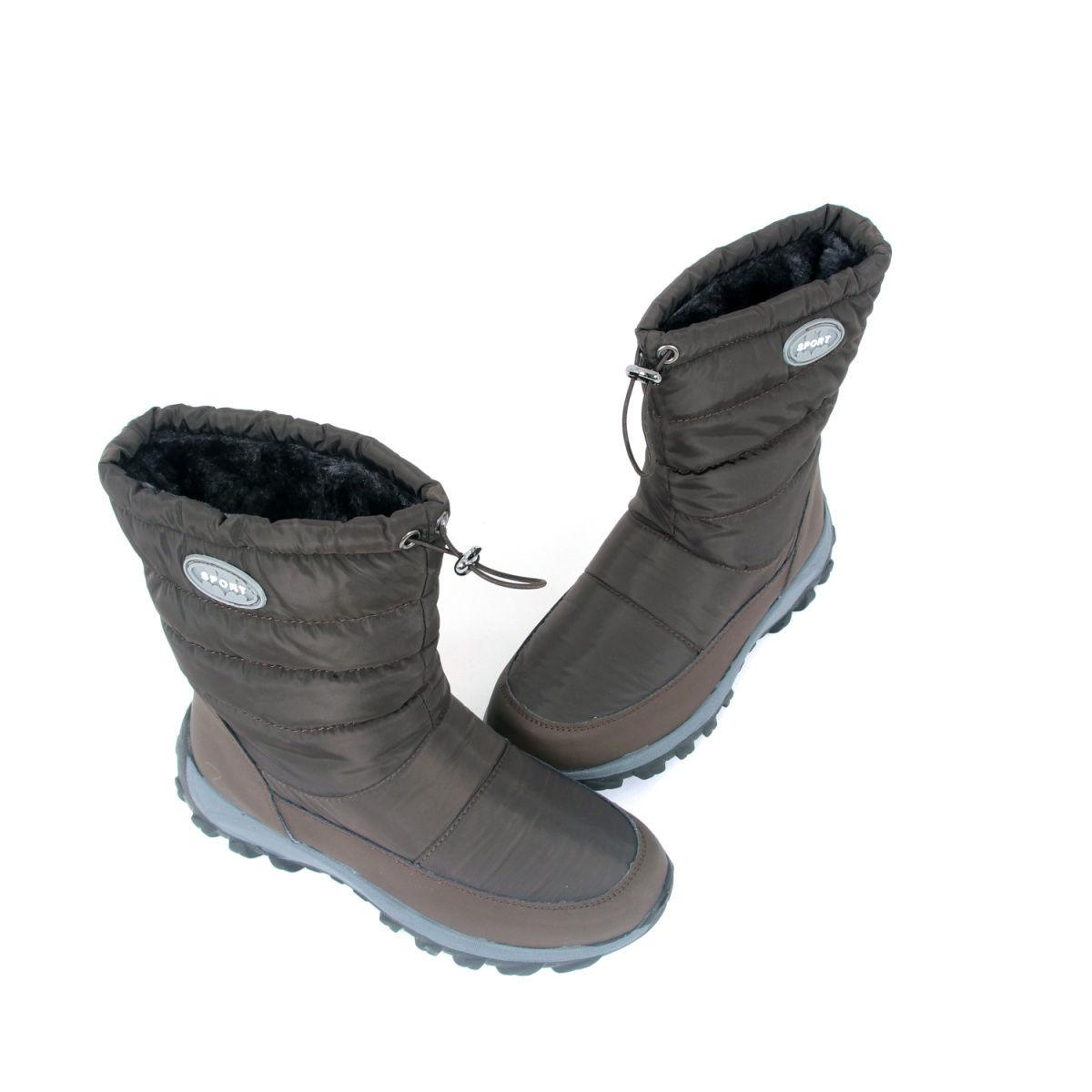 

Mid-Calf Unisex Waterproof Winter Boots, Fleece-Lined Non-Slip Warm Cotton Shoes, Thick Hiking Boots for Mom Women 39 світло-коричневого кольору