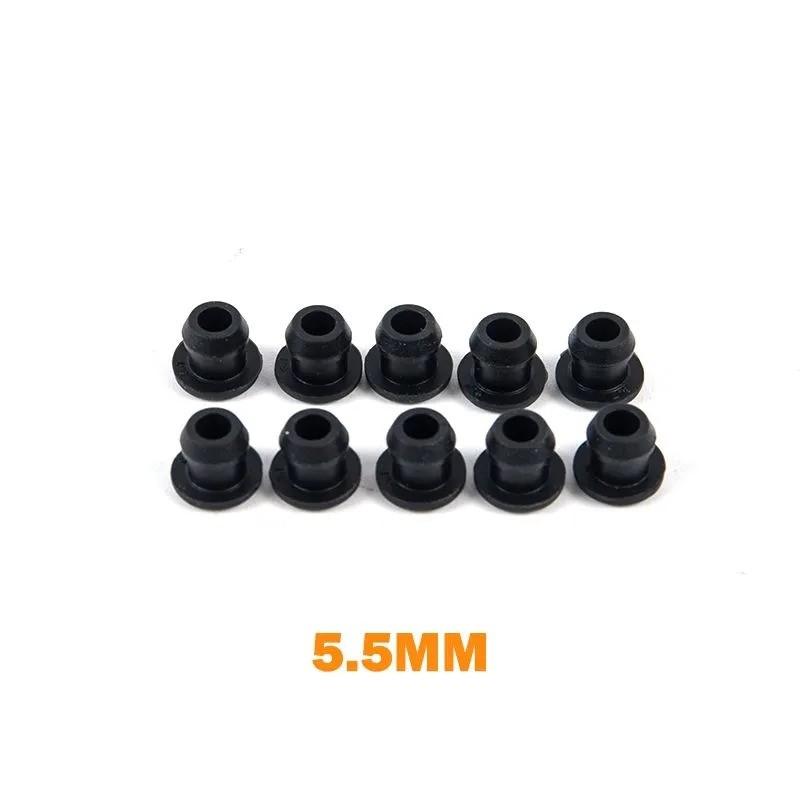 10PCS Black High Temperature Resistant Silicone Rubber Plugs, Buckle Type Anti-collision Feet
