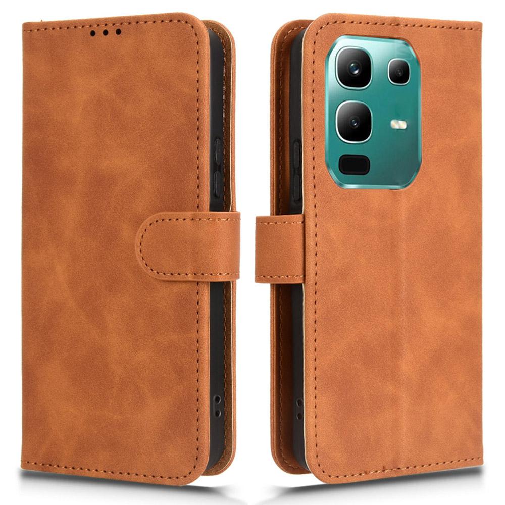 

Для Infinix Note 50x 5G Шкіряний Чохол Шкіряний на Дотик Протиударний Чохол-Книжка для Телефону з Гаманцем Brown