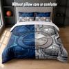 Brighton & Hove Albion Football Design Ensemble de literie 1 housse de couette + 2 taies d'oreiller Linge de lit doux respirant pour la maison