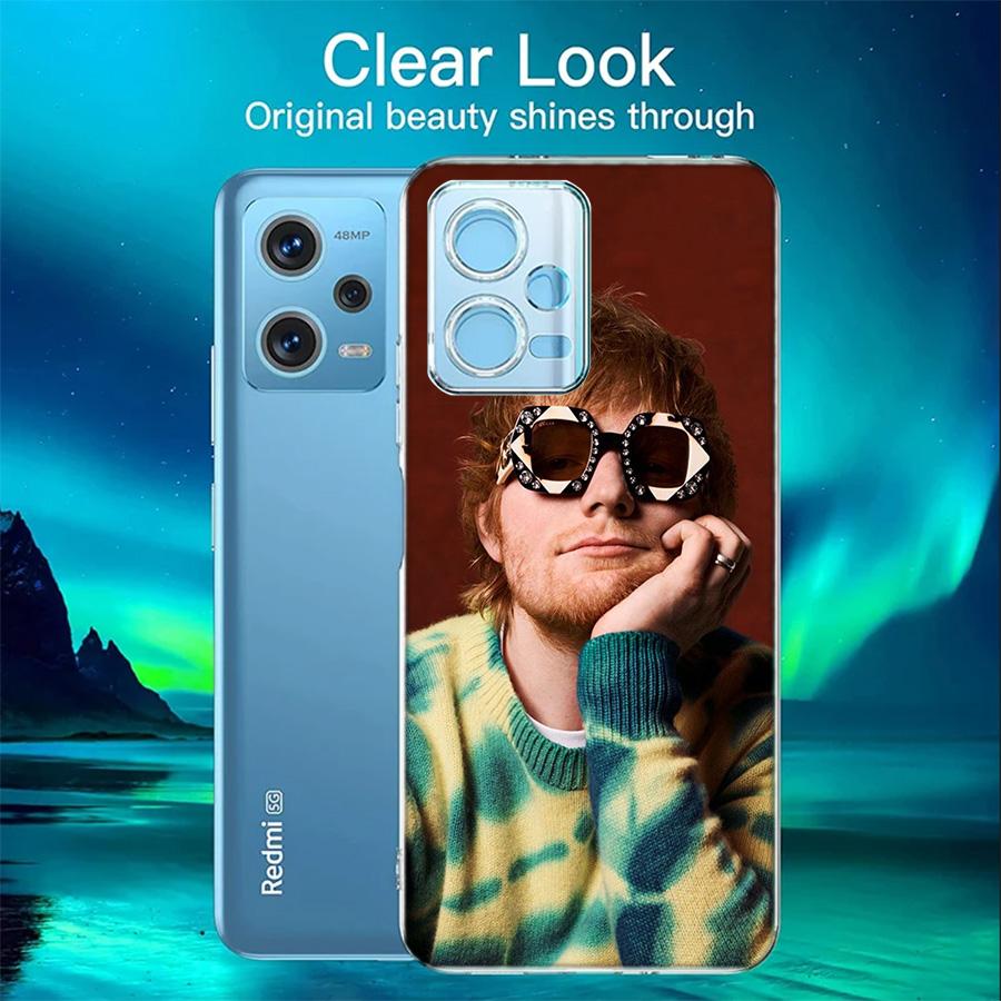 Ed sheeran Singer Phone Case For Redmi 12 13C 12C 15C 9 10 10C Note 13 Pro Plus 14 15 Pro 9T 9C 9A TPU Soft Cover Clear Cell Cas