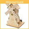 Individuell gestaltbares elektrisches Windmühlenhaus aus Holz – DIY-STEM-Lernspielzeug für Schüler
