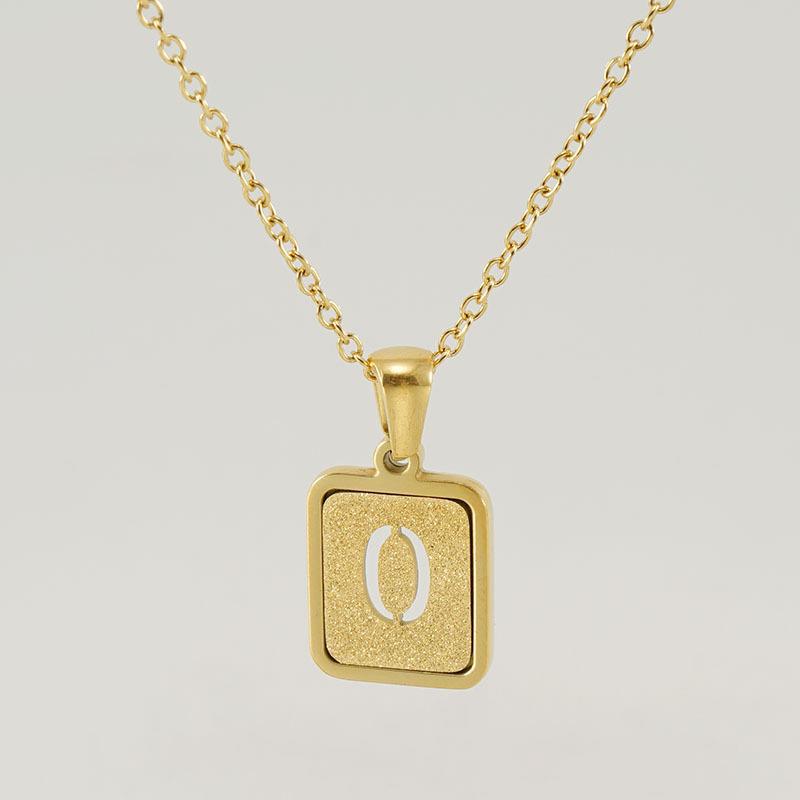 18K Hollow 26 English Letter Necklace Women's Fashion Letter Pendant Jewelry 2026