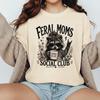 Feral Moms Social Club Raccoon T-Shirt | Caffeinated Over-Tired Mom Tee