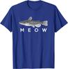 T-shirt Graphique Poisson-chat Miaou Jeu de Mots Drôle Pêcheur Amoureux Cadeau T-shirt