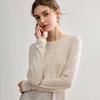 Yangzi Zhang Women's Versatile Fine Knit Wool Sweater - Loose Fit, Round Neck, Long Sleeve