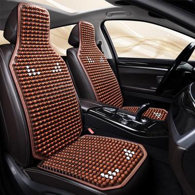 Universal Ergonomic Wooden Bead Car Seat Cushion - Non-Slip & Breathable, Four Seasons Comfort Set