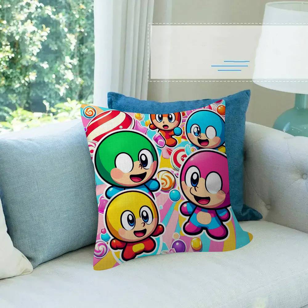 Puzzle Game BBubbles Bobble Personalized Pillow Dust Cover Bedroom Kids Party Decoration Pillowcase Birthday Children Gift