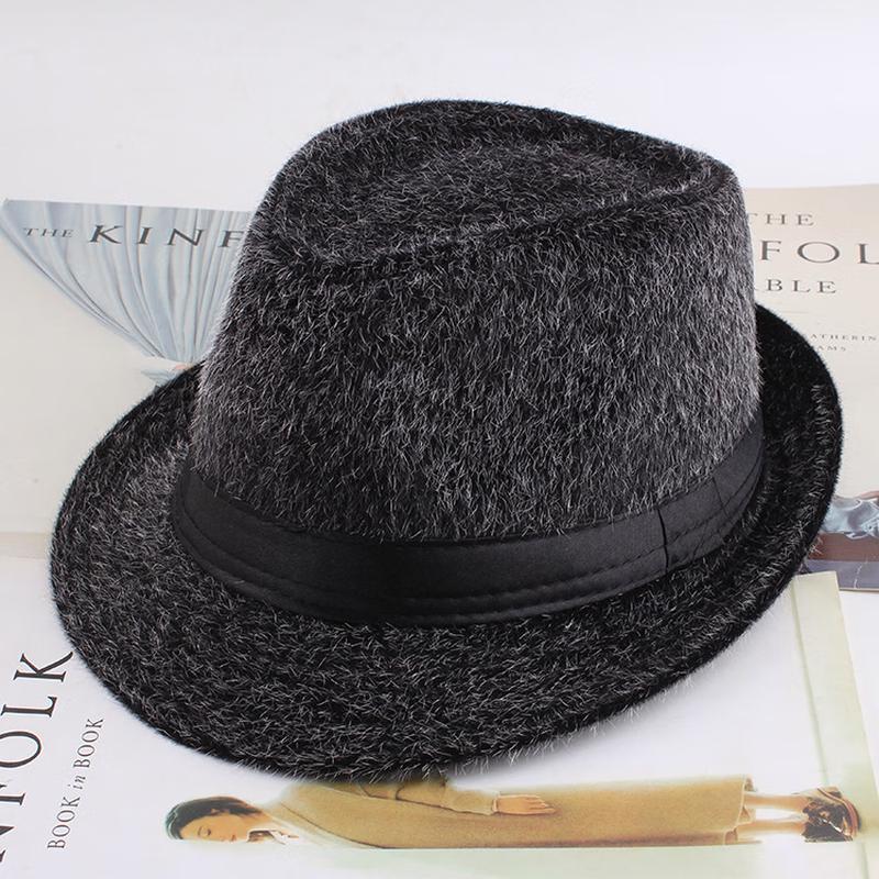 Huinuobi Men's Flannel Fedora Hat