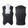 Vest Men Renaissance Steampunk Coat Gothic Jacquard Waistcoat Single Business Suit