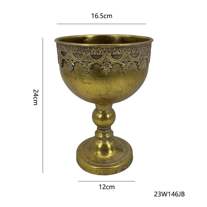 Europejski Styl Żelazny Wazon Hol Wejściowy Kompozycja Kwiatowa Na Biurko w Salonie Dekoracja Klasyczny Ozdoba na Przyjęcie Świąteczne