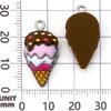 12-Color Resin Ice Cream Cone Charms for DIY Jewelry