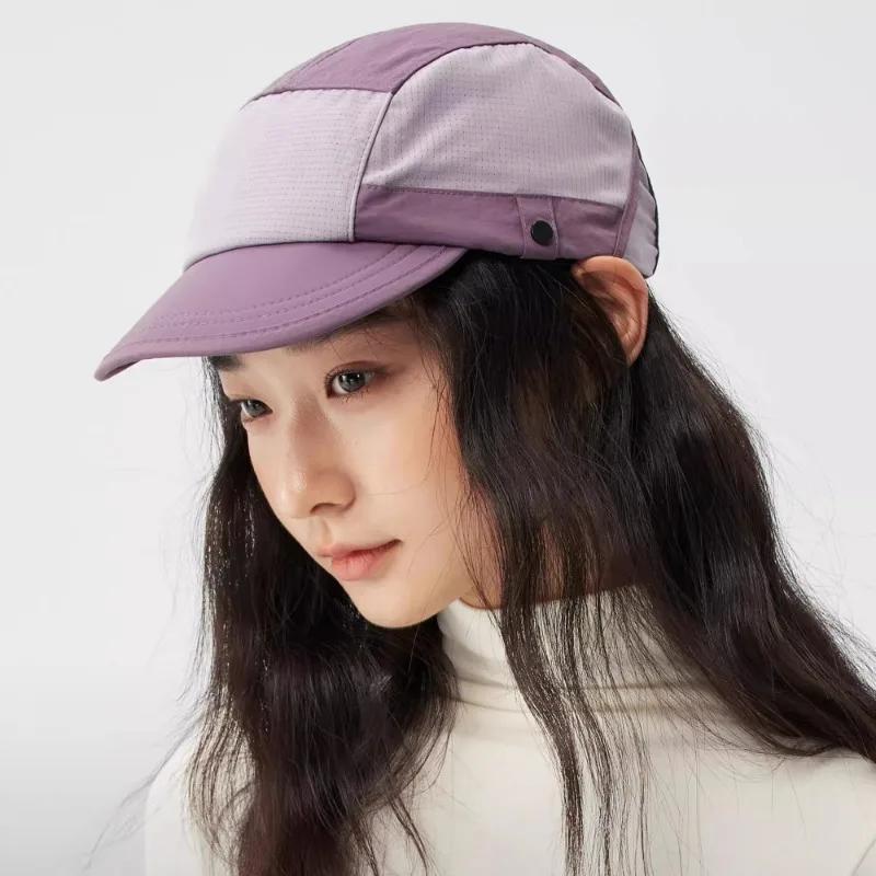 Japanese Color Matching Short Brim Baseball Caps Men Women Summer Lightweight Sun Hat Outdoor Sports 5 Panel Running Cap UPF50+