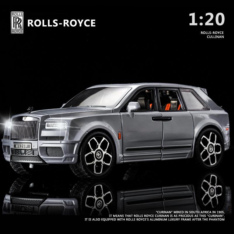 

1:20 Rolls Royce Cullinan SUV, модель автомобиля из сплава, звук и свет, имитация украшения автомобиля, коллекция, детская игрушка в подарок