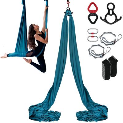 VEVOR Aerial Silk & Yoga Swing, 8.7 Yards, Aerial Yoga Hammock Kit with 100gsm Nylon Fabric, Full Rigging Hardware & Easy Set-up Guide
