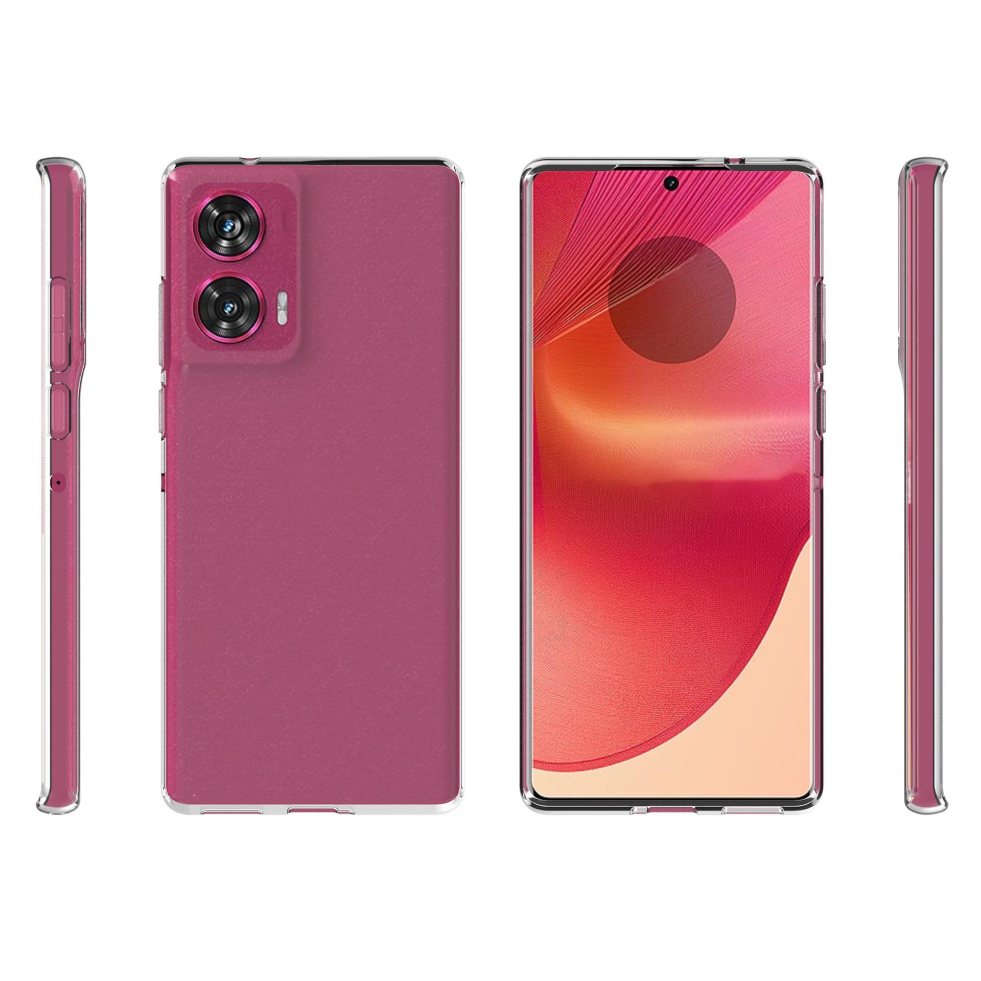 

Чехол для мобильного телефона Motorola Edge 50 Fusion 5G Ультратонкая прозрачная задняя крышка из ТПУ с большим отверстием для объектива A