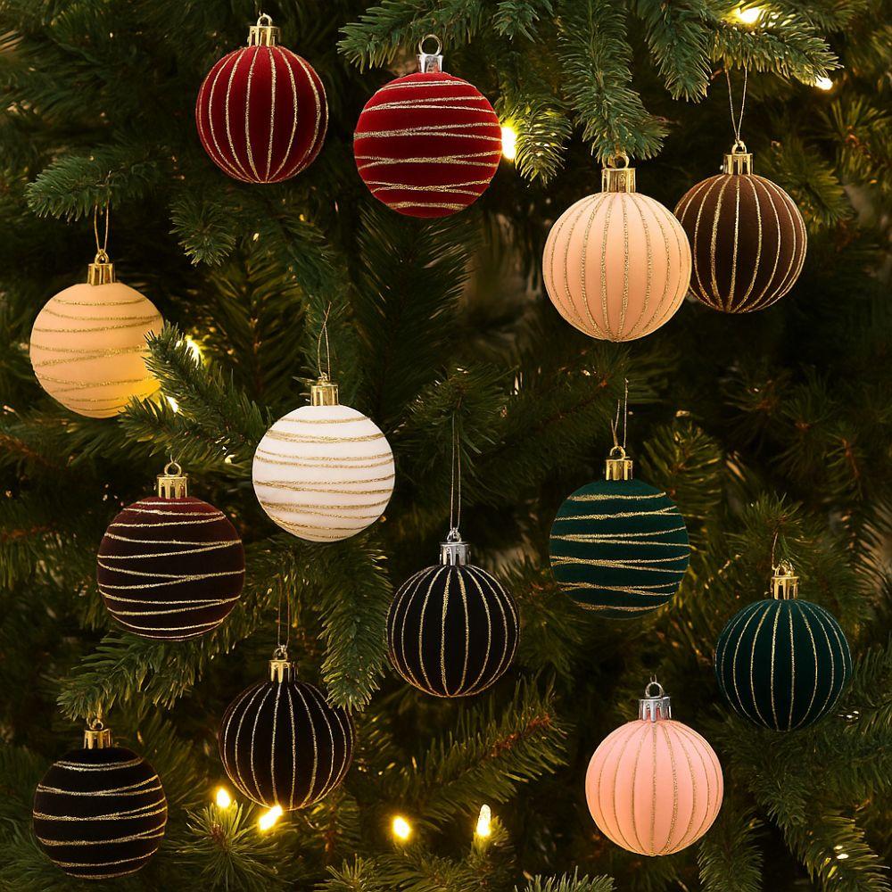 Plastic Christmas Decoative Balls Hanging Xmas Tree Ornaments Christmas Color Balls  Home Decor