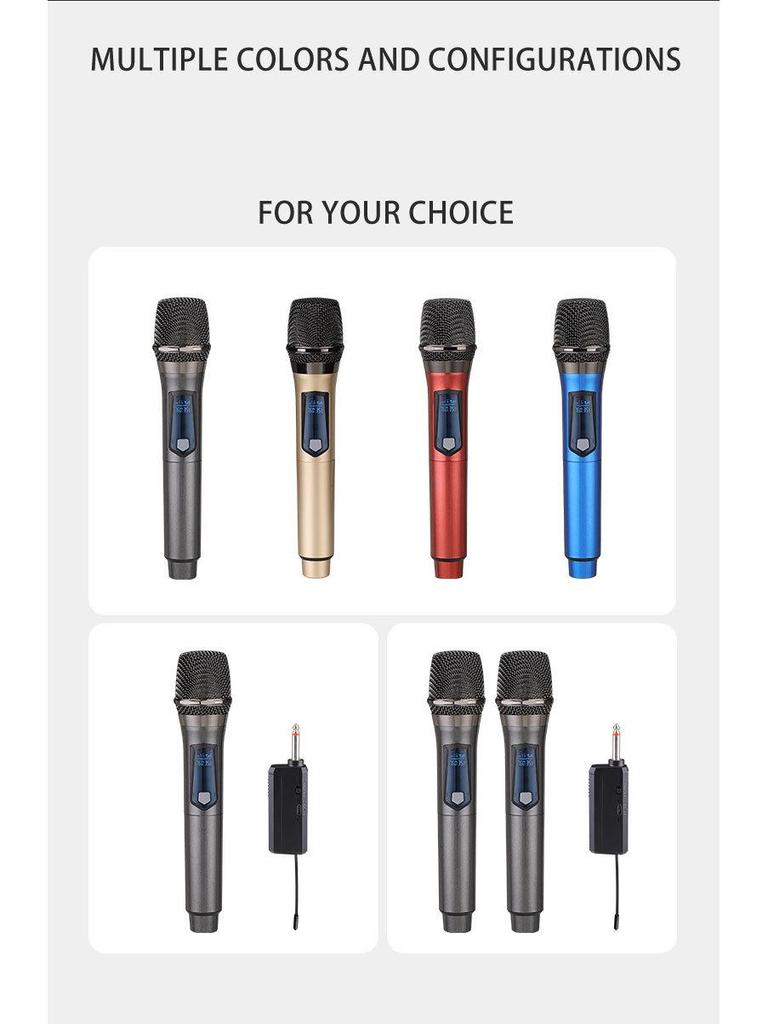 108 Wireless Handheld Microphone Set for Family Singing, Outdoor Broadcasts, and Conferences