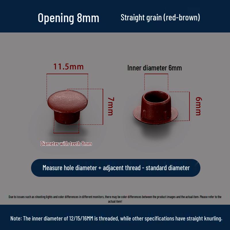 Universeller Runder Dekoplastikstopfen für Möbelscharniere und Schraubenlöcher