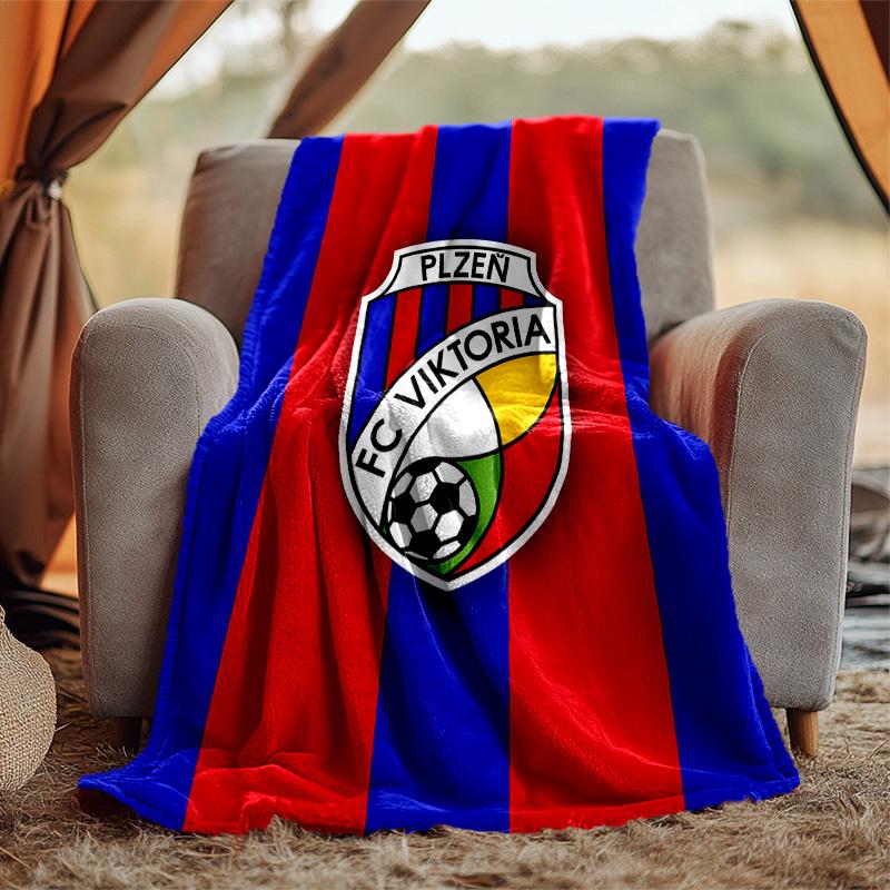 Fc Viktoria Flannel Blanket Soft Warm All-Season Throw, Design for Camping, Car Travel, Hiking Sofa, Bed, Office Perfect Gift for Parties