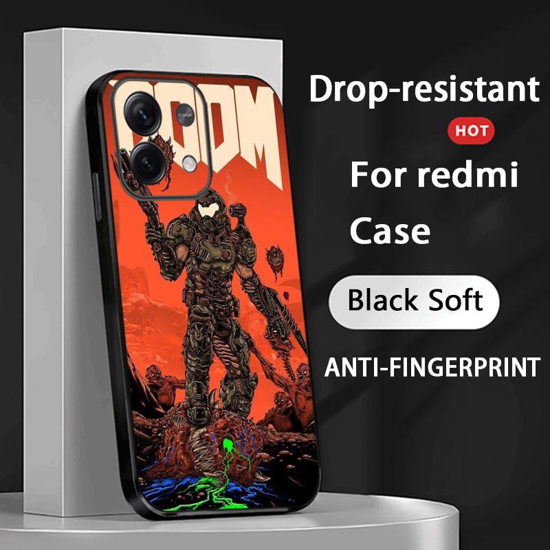 Classic game D-doomEs fashion poster Phone Case For Redmi Note 14 13 12 11 Pro Plus S 5G 14C A3 Soft Black Phone Cover